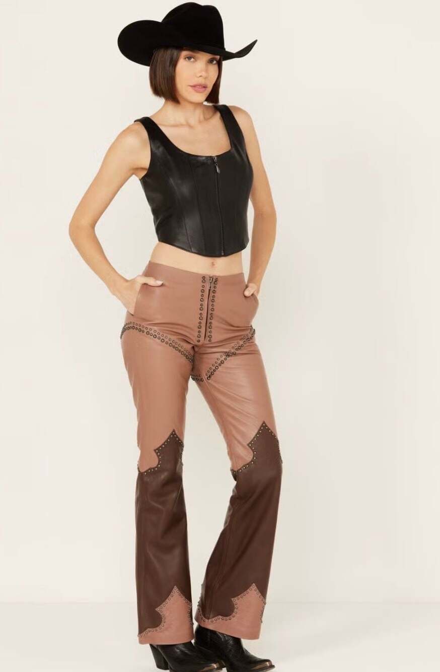 Understated Leather Heart & Soul Leather Flare Pants